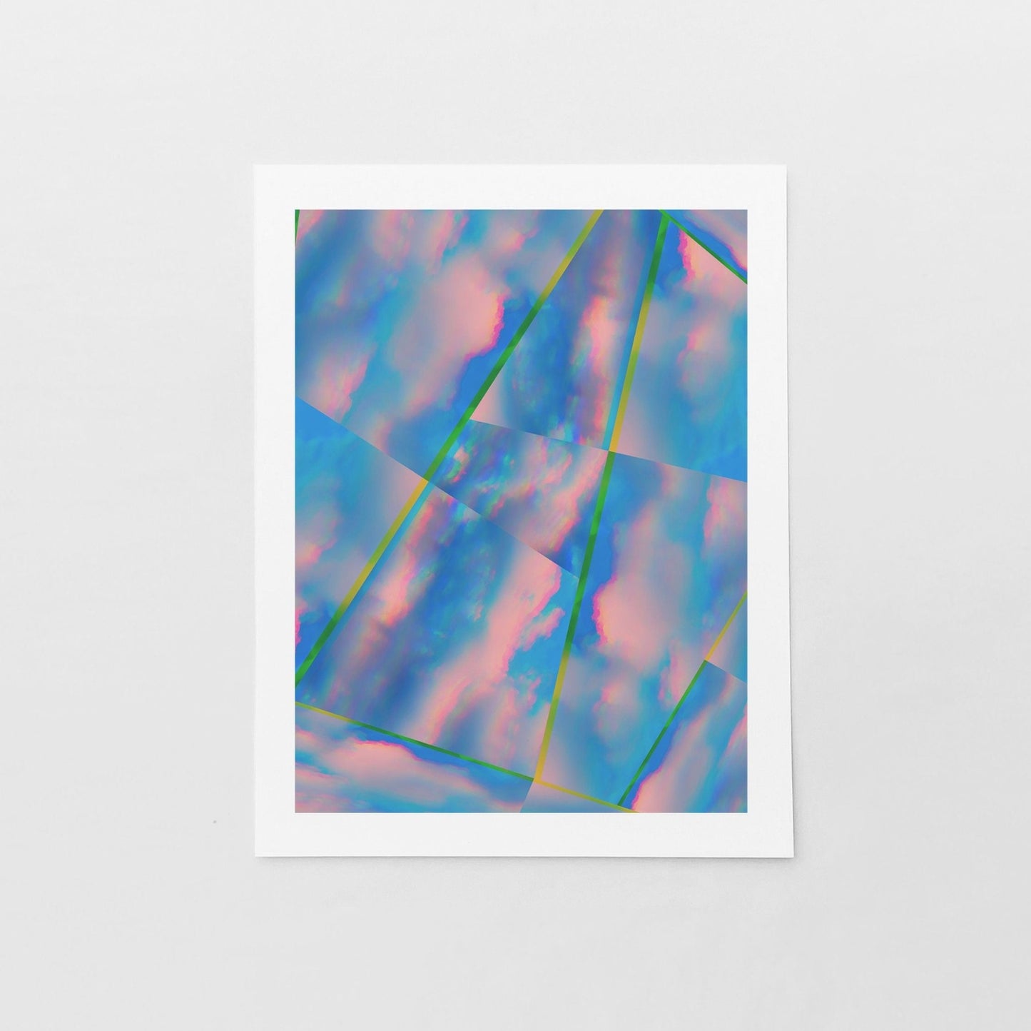 Cloud Facet Art Print, Modern Abstract