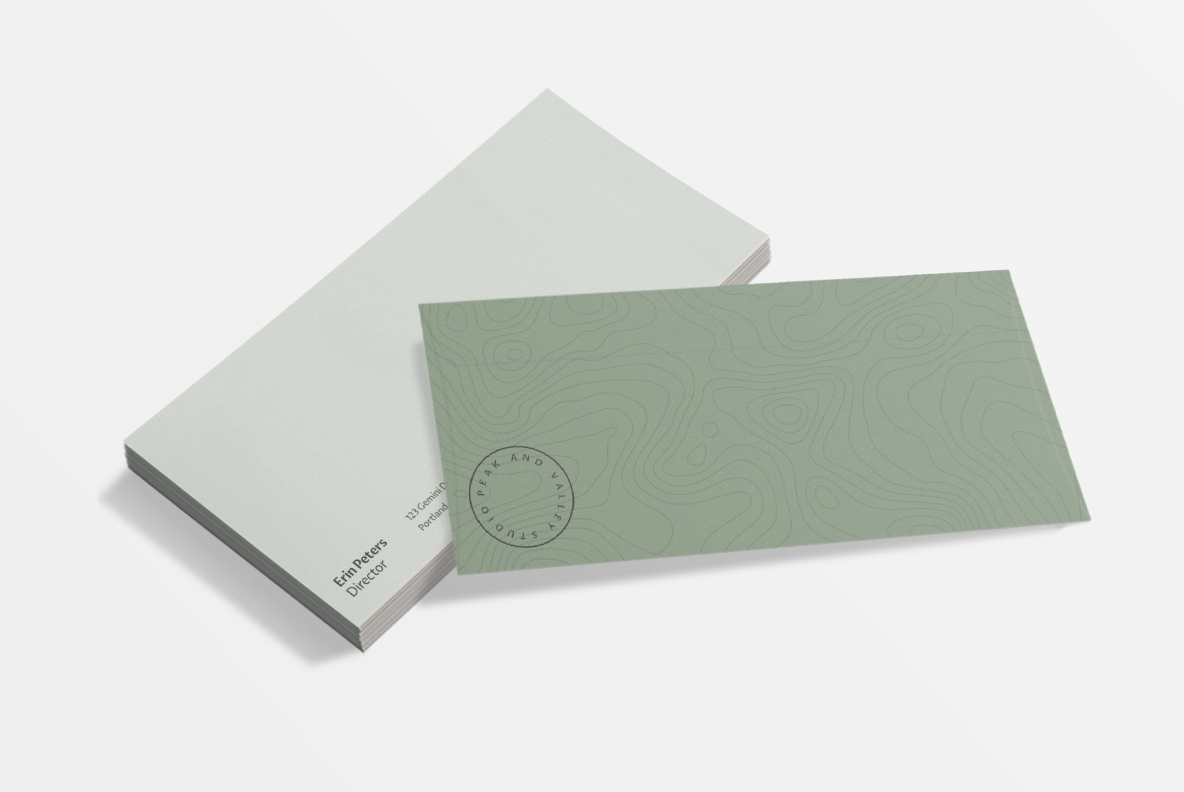Topographic Map Stationery Set