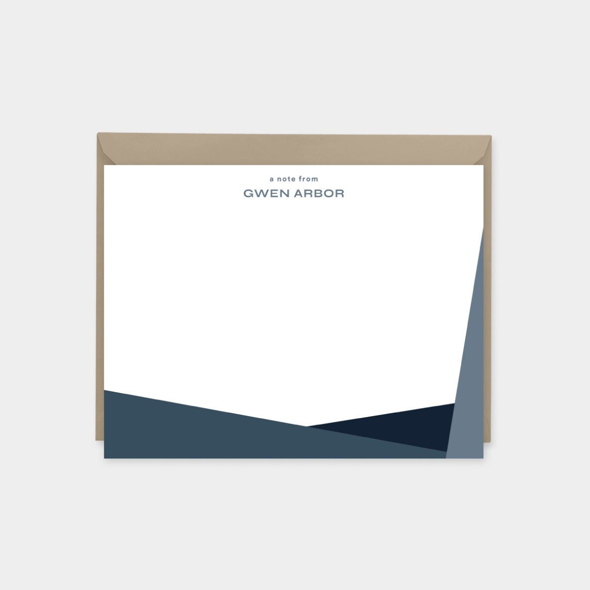 Color Block Note Cards IX, Modern