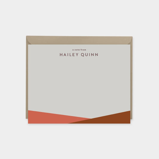 Color Block Note Cards XV, Modern Card