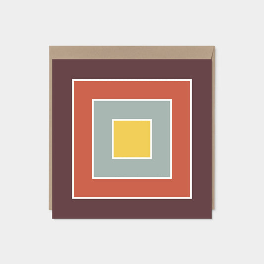 Color Block Square Card II, Modern Art