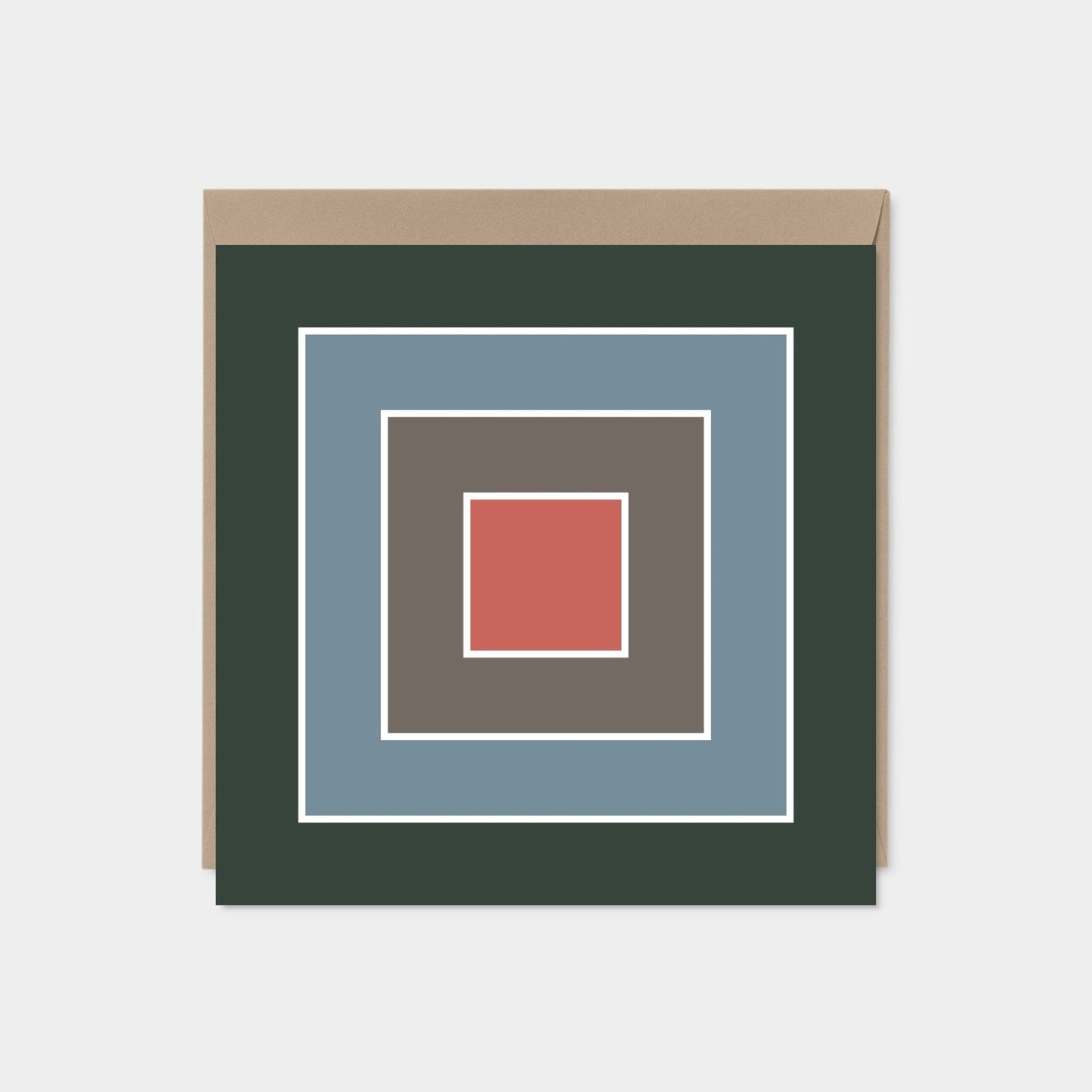 Color Block Square Card III, Modern Art