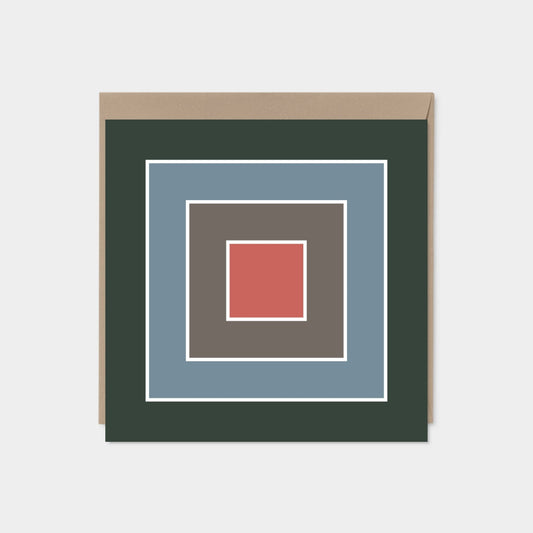 Color Block Square Card III, Modern Art