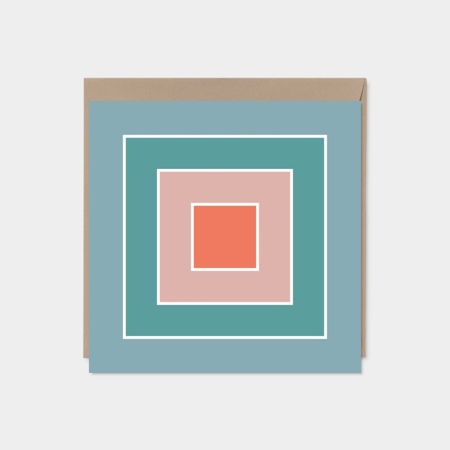 Color Block Square Card IX, Modern Art