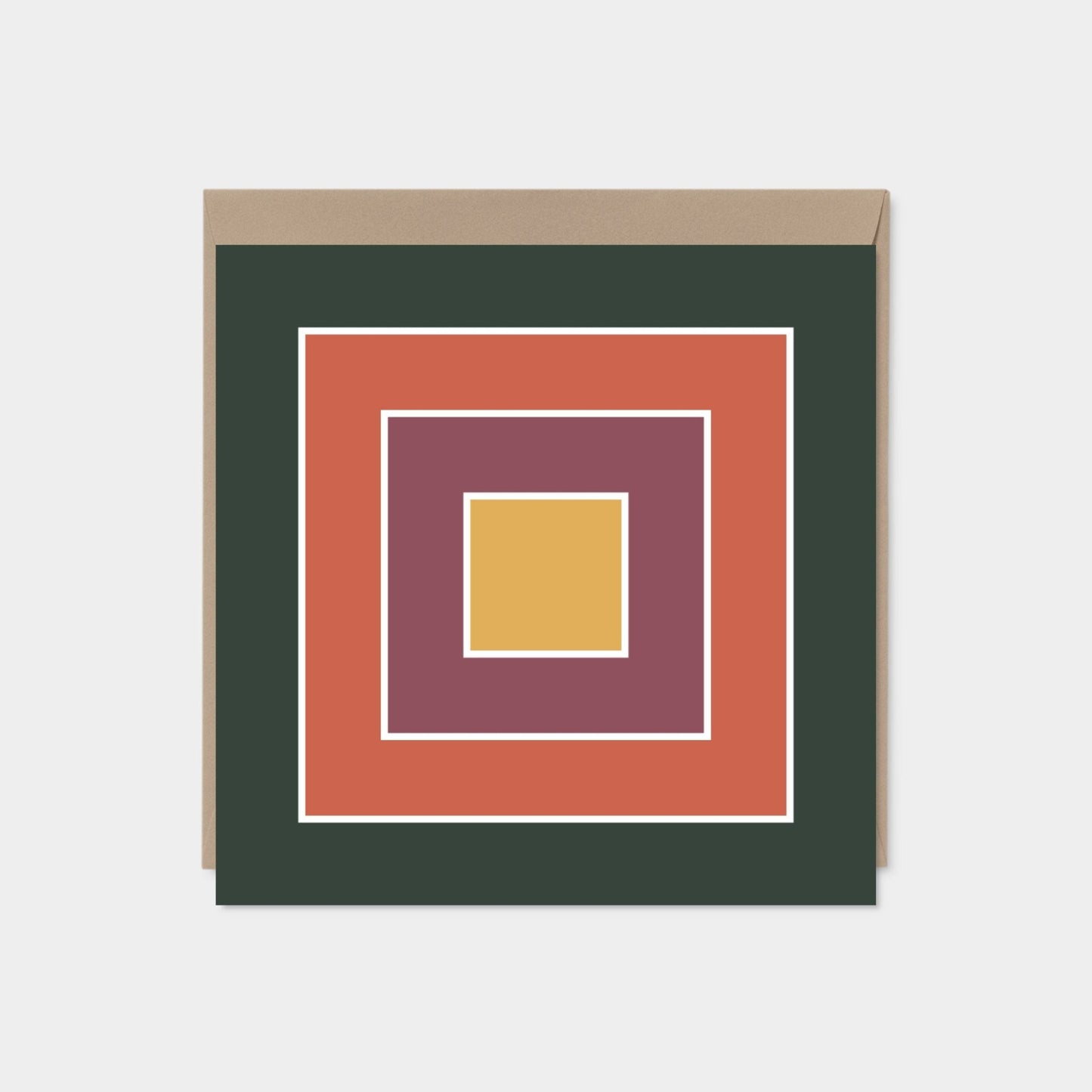 Color Block Square Card, Modern Art Card