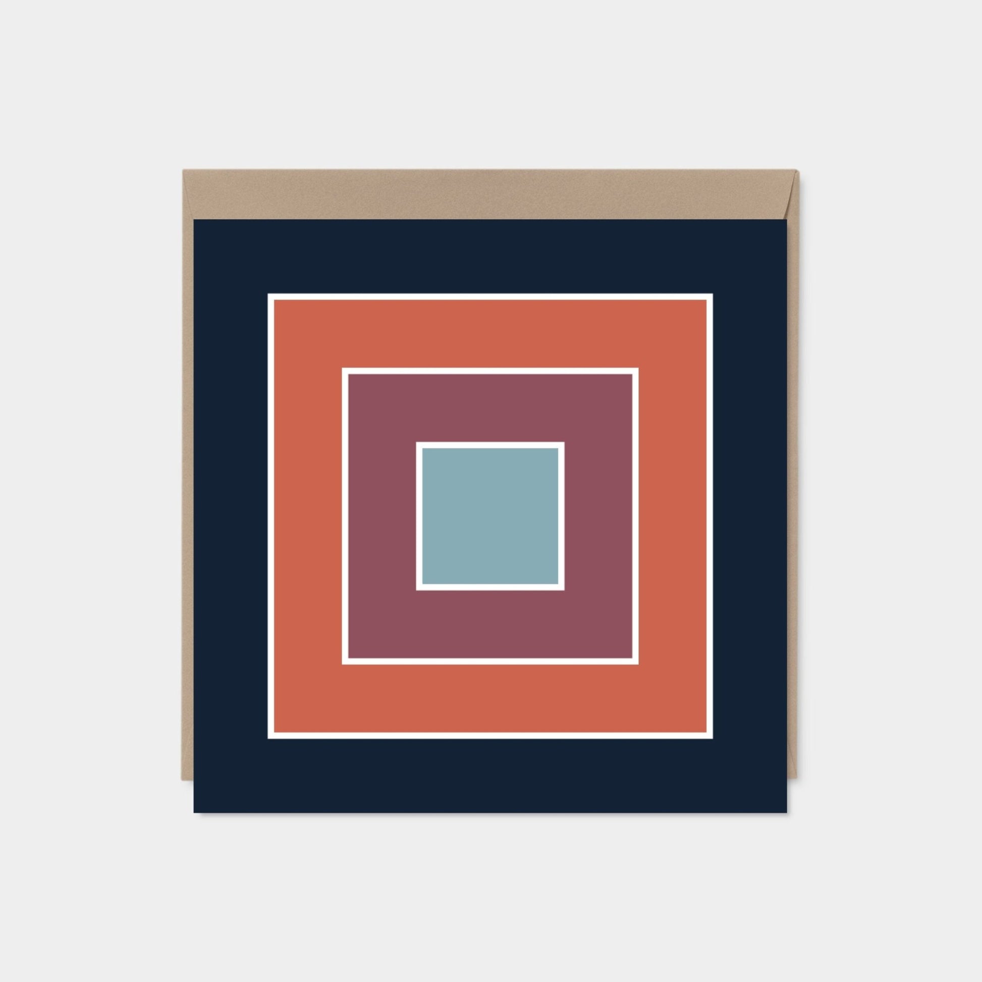 Color Block Square Card V, Modern Art