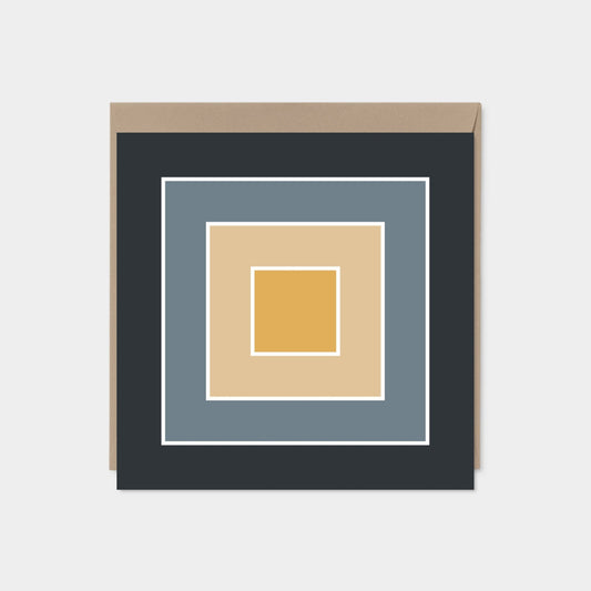 Color Block Square Card VII, Modern Art