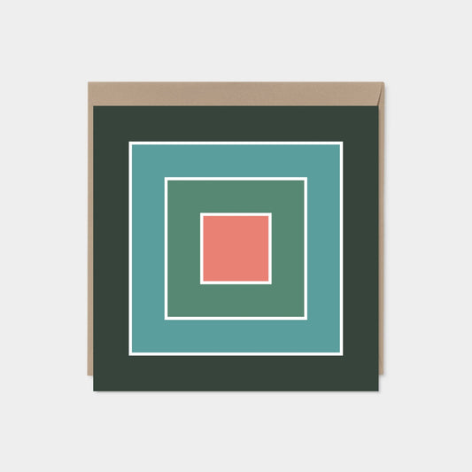 Color Block Square Card X, Modern Art