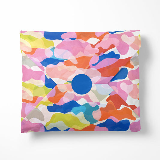 Colorful Camo Wrapping Paper Sheets, Abstract Shapes The Design Craft