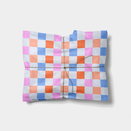 Colorful Checkerboard Gift Wrap