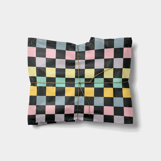 Colorful Checkerboard Gift Wrap III The Design Craft