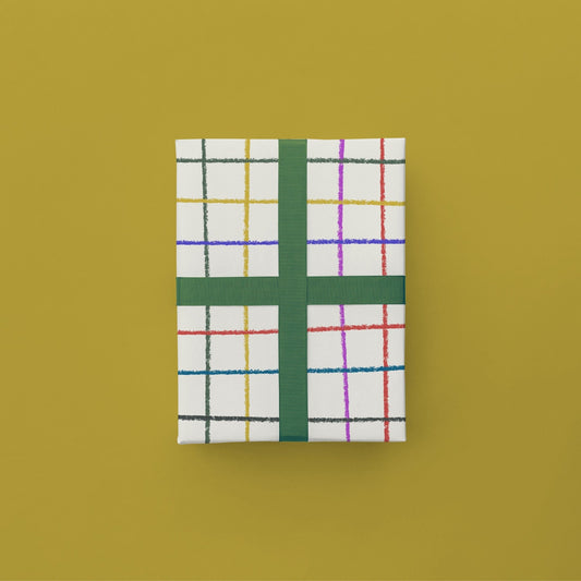 Colorful Crayon Grid Gift Wrap Paper The Design Craft