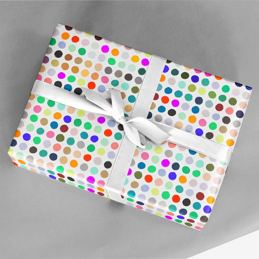 Colorful Dots Gift Wrap The Design Craft