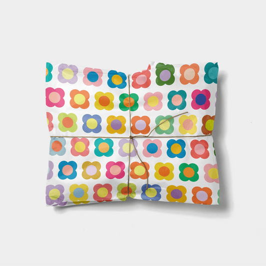 Colorful Flowers Gift Wrap The Design Craft