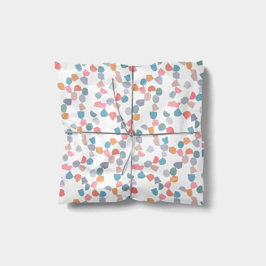 Colorful Pastel Cut Out Collage Gift Wrap The Design Craft