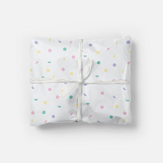 Confetti Wrapping Paper Sheets, Pastel