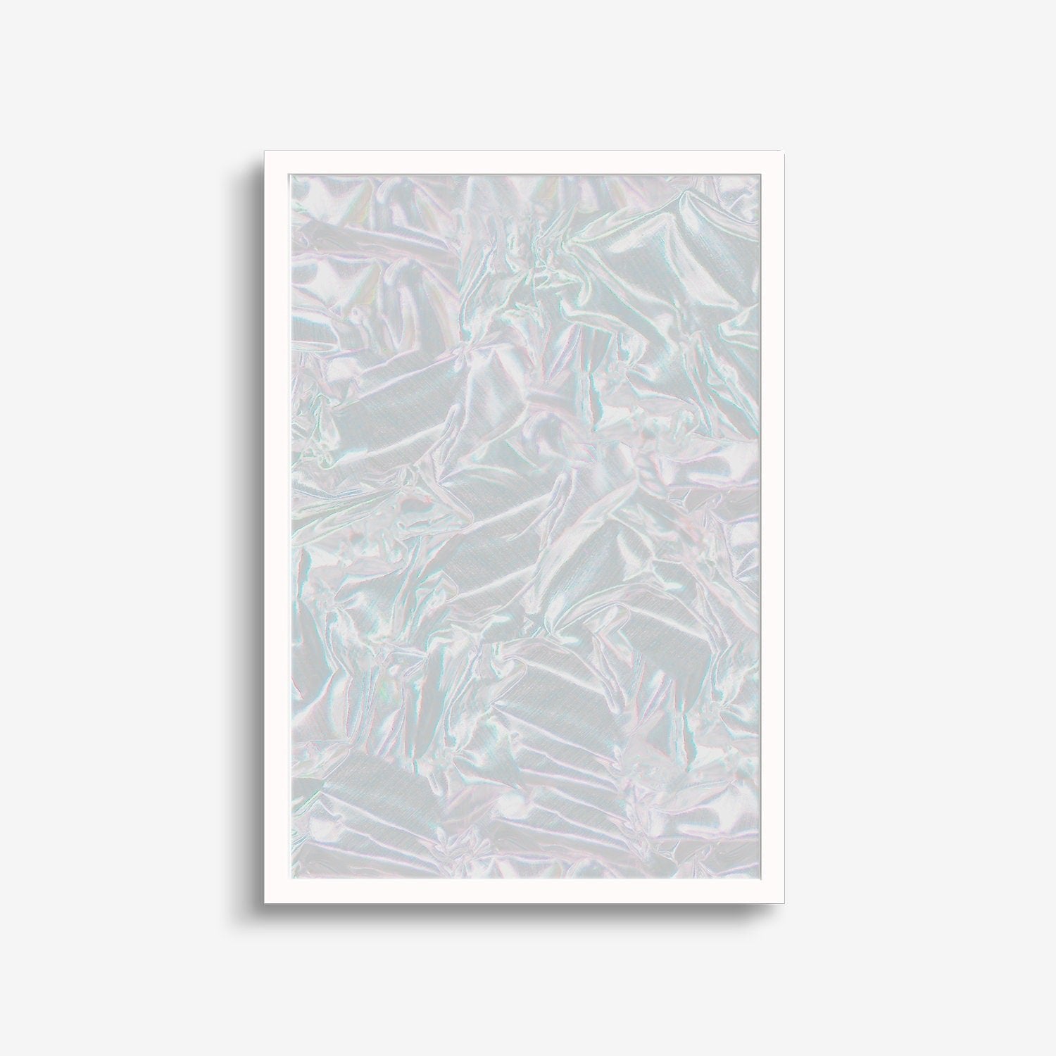 Crinkled White Foil Fine Art Print