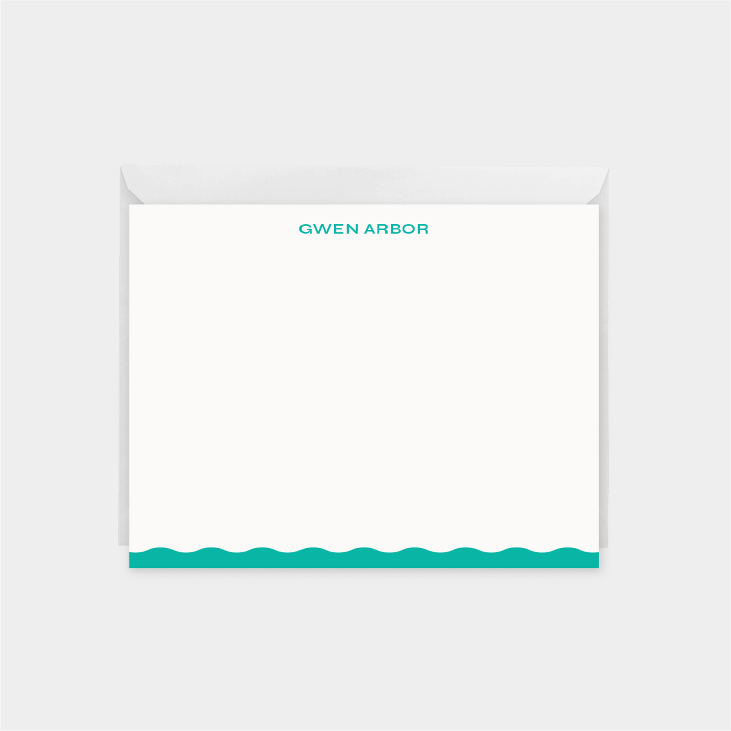 Custom Thank You Notes with Wavy Edge