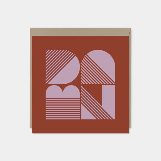"DAMN" Modern Geo Typography Card Set The Design Craft