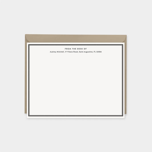 Decorative Border Note Cards, Personalized Cards with The Design Craft