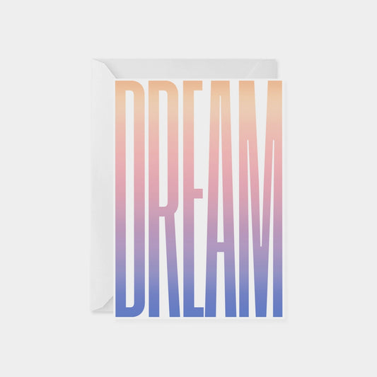 Dream Gradient Ombre Typography Card,