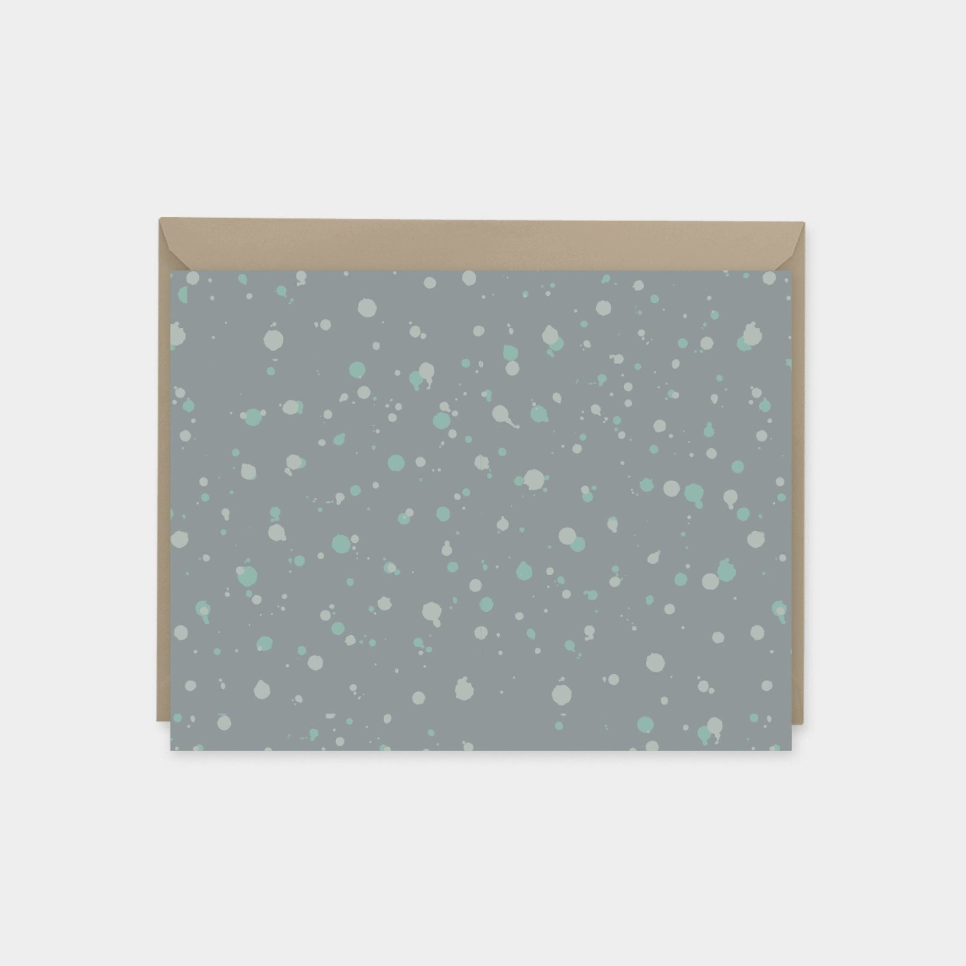 Dusty Blue Ink Splot Texture Note Cards,