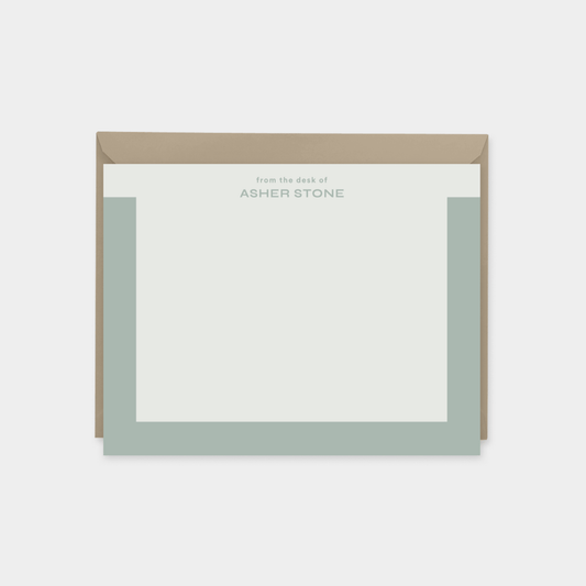Eco-Friendly Personalized Color Block Bracket Note Card The Design Craft