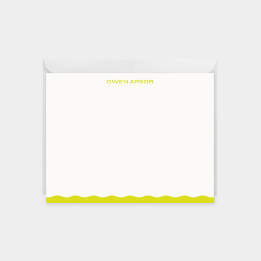 Eco-Friendly Wavy Edge Note Card X, New Baby The Design Craft