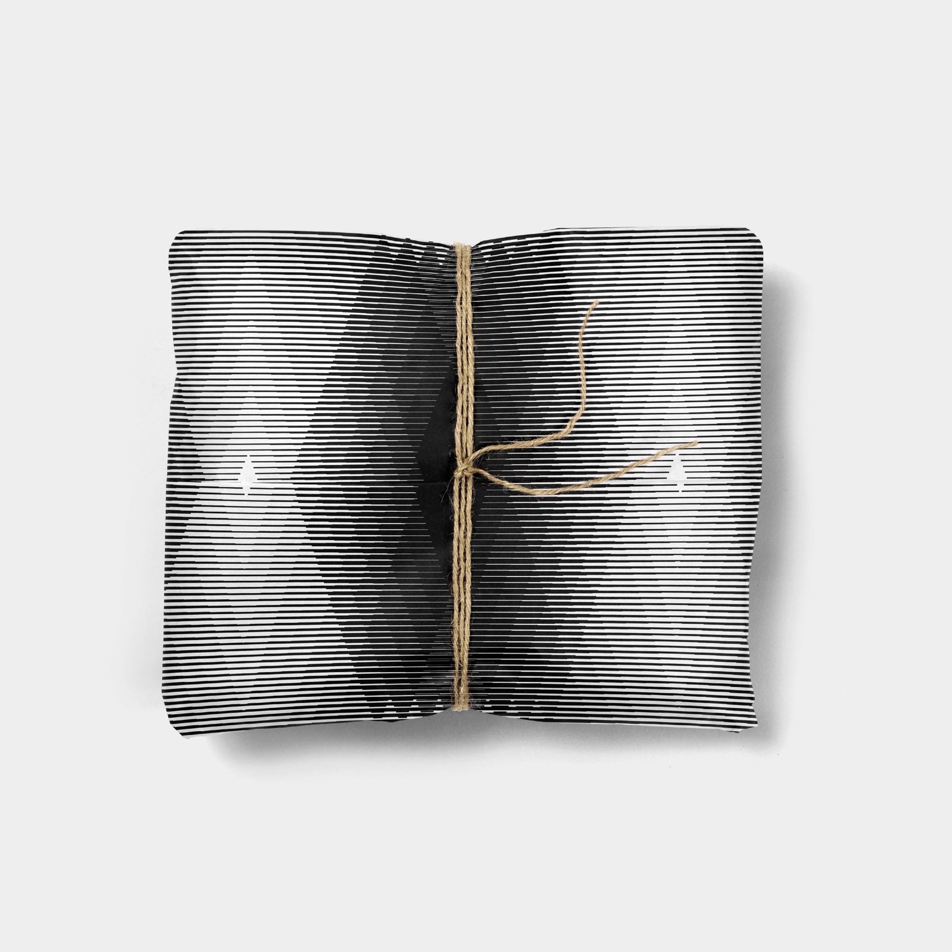 Fine Line Black and White Wrapping Paper