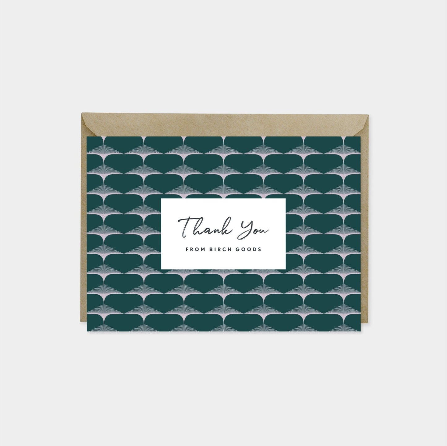 Fine Line Deco Pattern Thank You Card