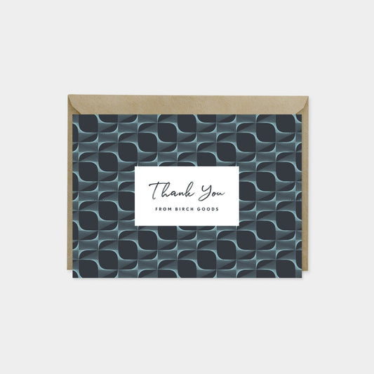 Fine Line Deco Pattern Thank You Card