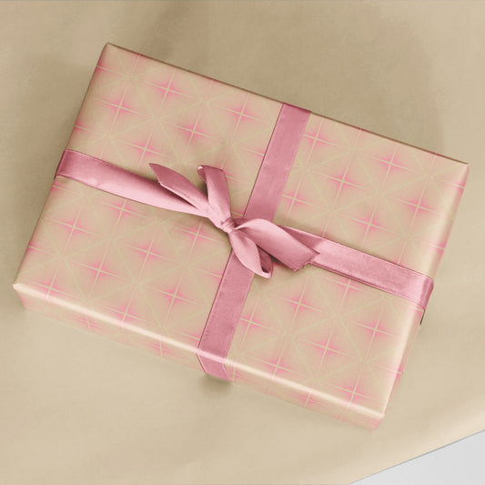 Fine Line Pink Deco Wrapping Paper