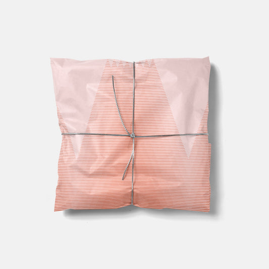 Fine Line Pink Wrapping Paper Sheets,