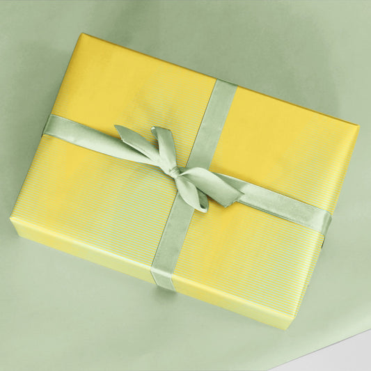 Fine Line Yellow Wrapping Paper Sheets,