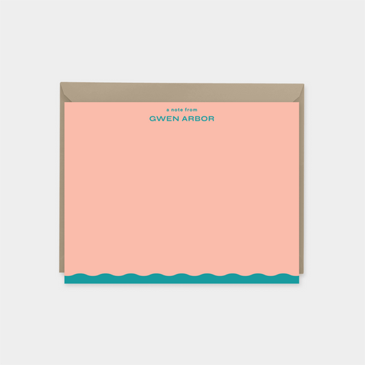 Flat Cards with Wavy Edge Note Card VII, Eco-Friendly The Design Craft