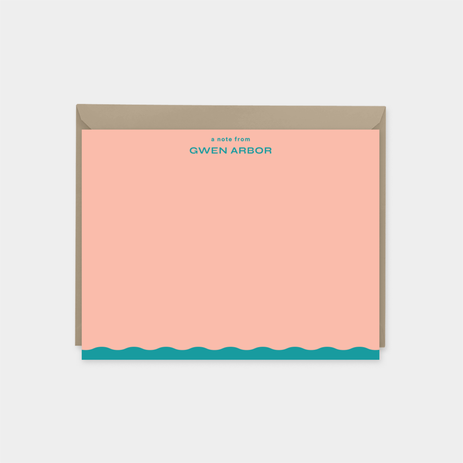 Flat Cards with Wavy Edge Note Card VII,