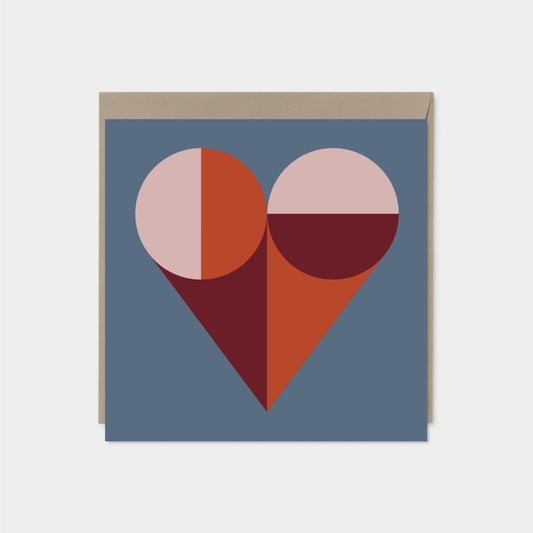 Geo Heart Valentine's Day Card, Modern and Colorful The Design Craft