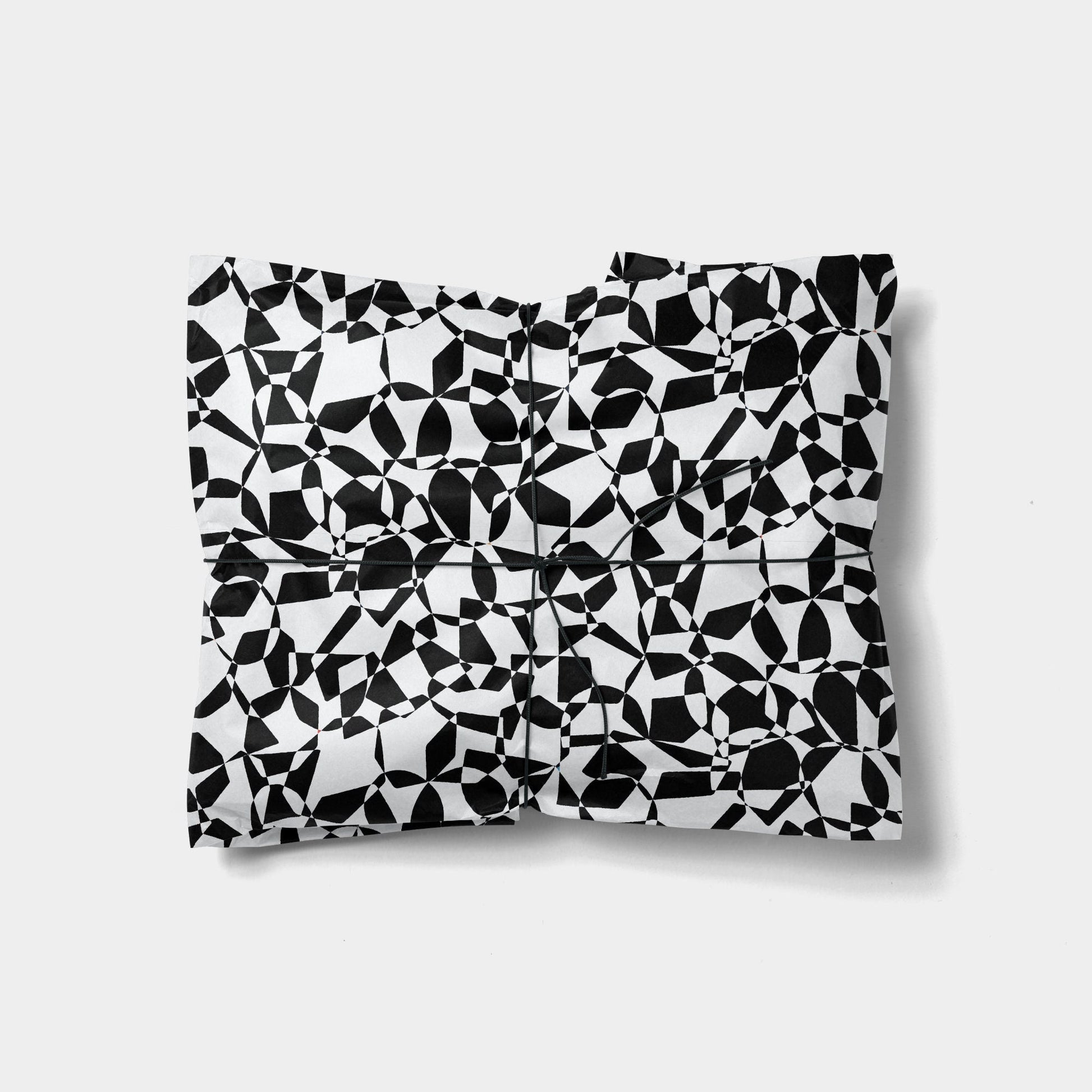 Geo Shapes Black and White Gift Wrap The Design Craft