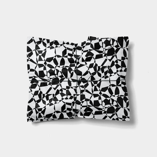 Geo Shapes Black and White Gift Wrap