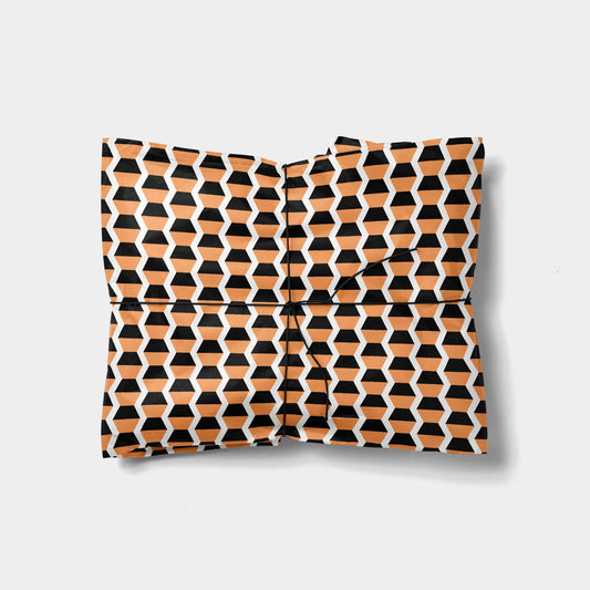 Geo Shapes Terracotta Gift Wrap The Design Craft