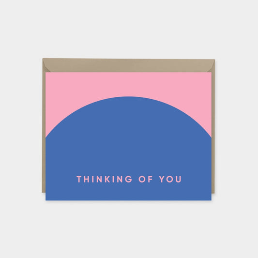Geo Thinking of You Card X, Colorful Geometric Design, The Design Craft
