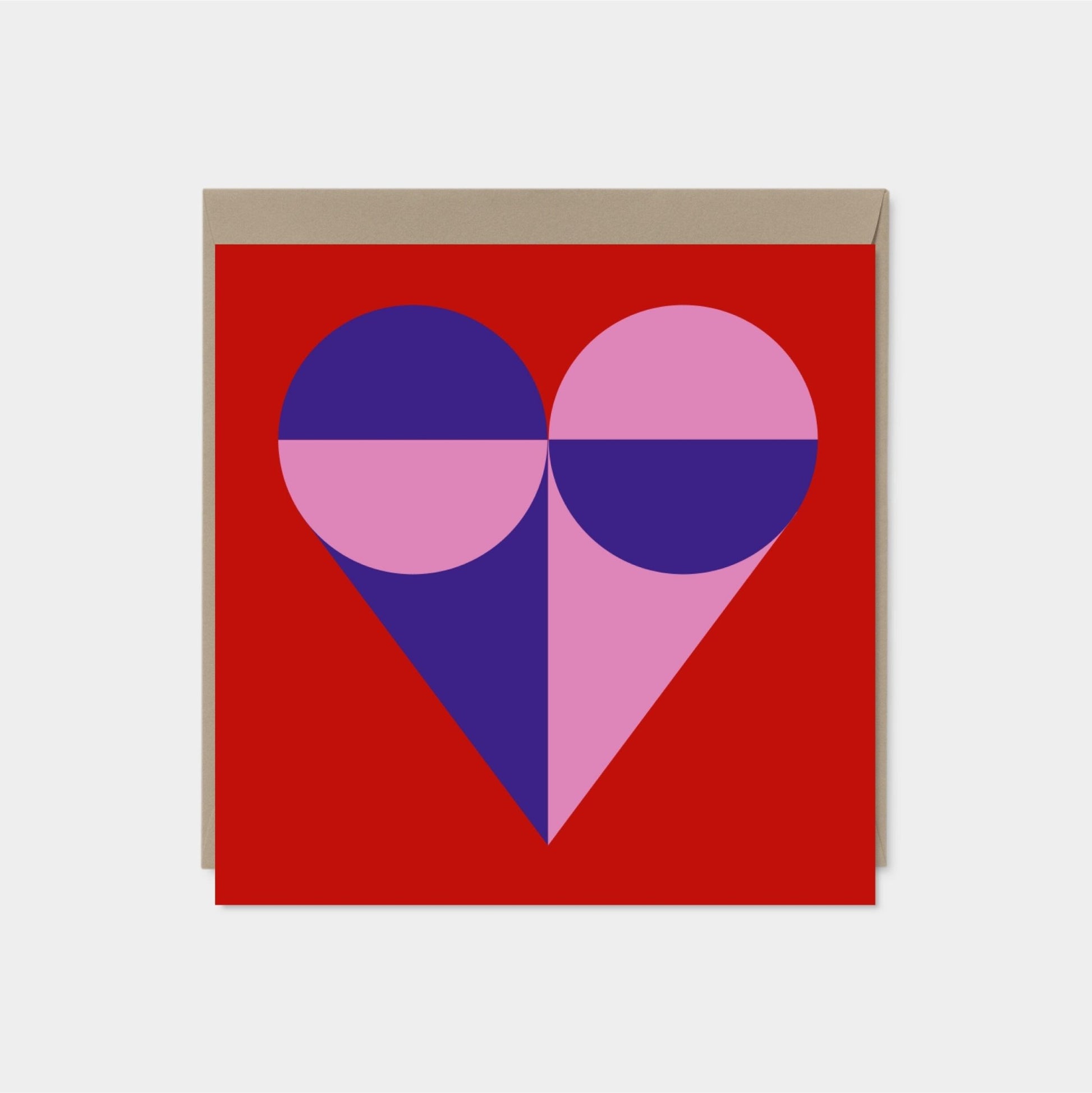 Geo Valentine's Day Card, Modern and Colorful Valentine's The Design Craft
