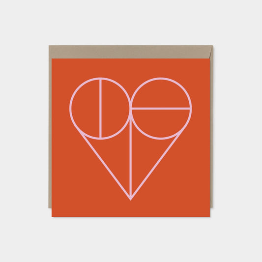 Geo Wireframe Heart Valentine's Day Card The Design Craft