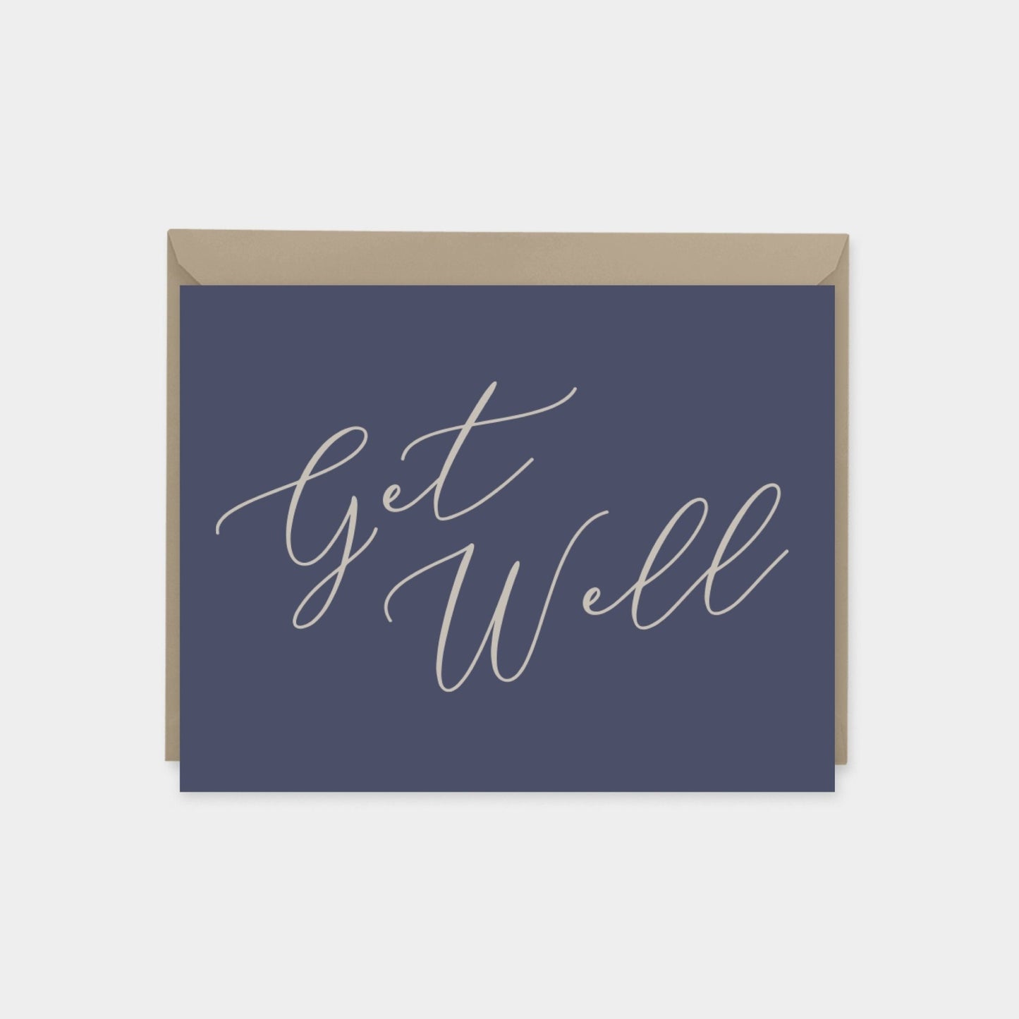 Get Well Card IV, Script Lettering Card