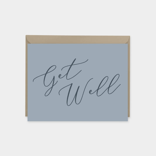 Get Well Card V, Script Lettering Card The Design Craft