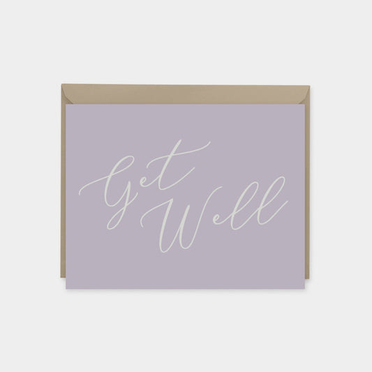 Get Well Card VI, Script Lettering Card The Design Craft