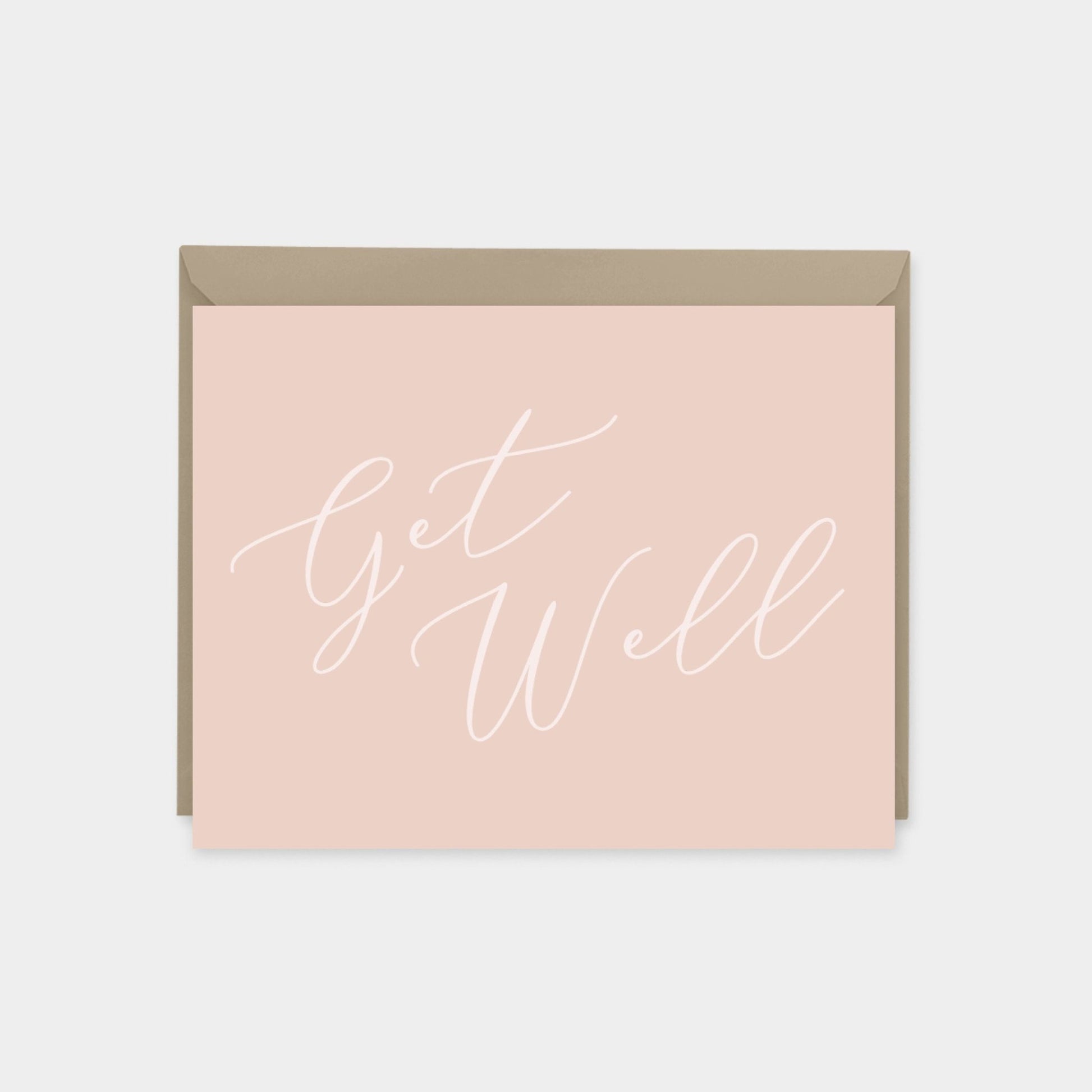 Get Well Card VII, Script Lettering Card