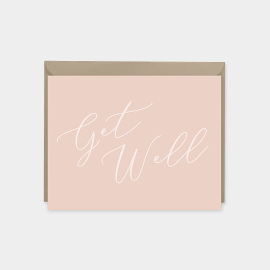 Get Well Card VII, Script Lettering Card