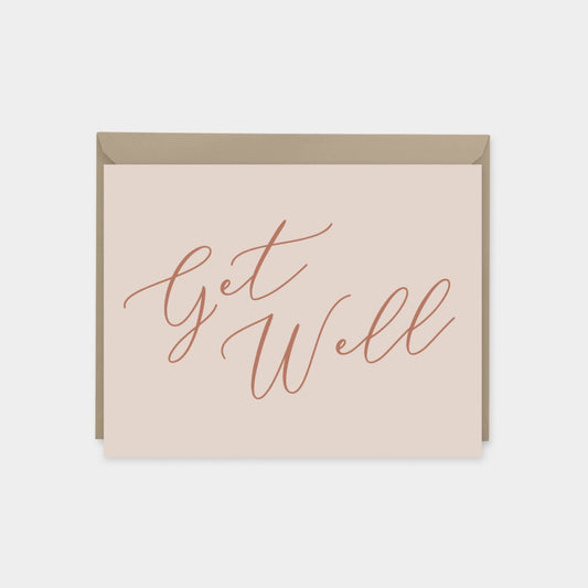 Get Well Card VIII, Script Lettering Card The Design Craft