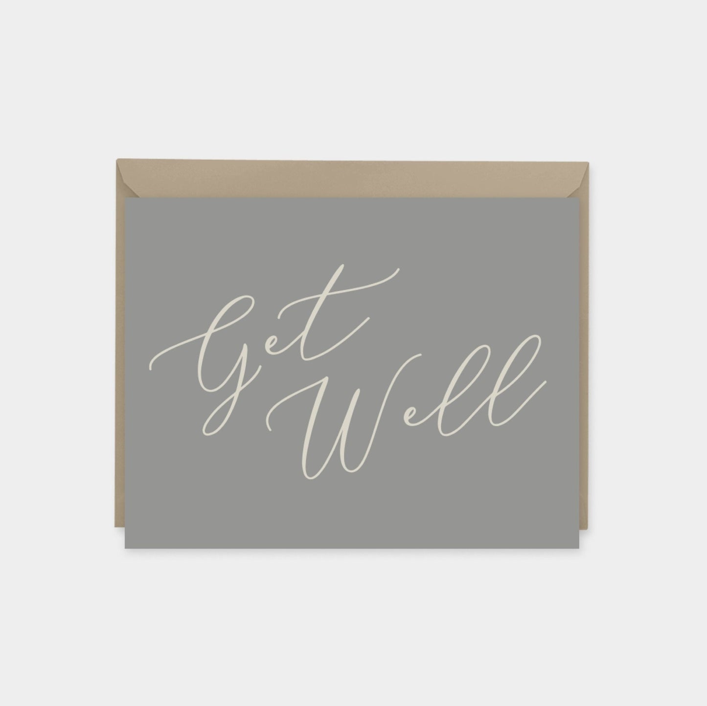 Get Well Card X, Script Lettering Card
